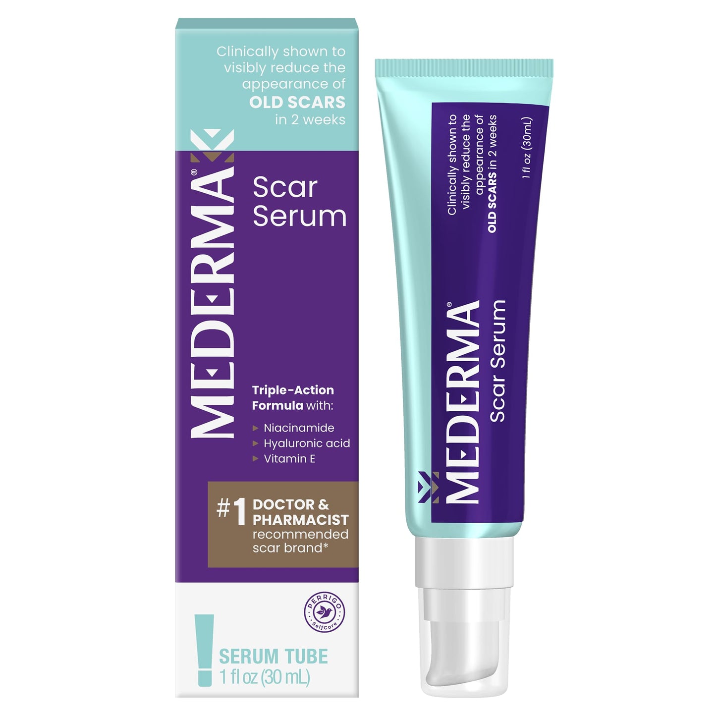 Mederma Scar Serum - Triple-Action Formula with Vitamin E, Hyaluronic Acid & Niacinamide - Clinically Shown to Reduce Old Scars, 1 Fl. Oz. Beauty and Personal Care Mederma