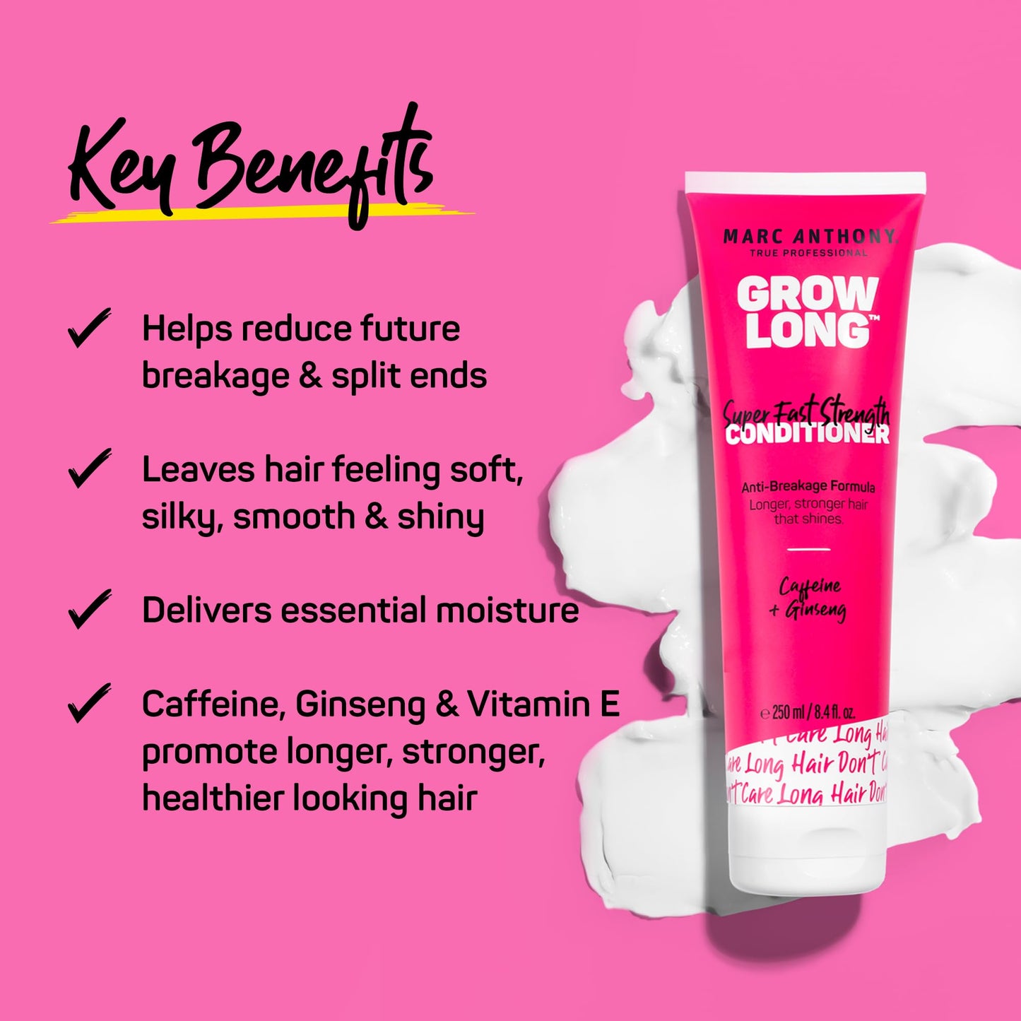 Marc Anthony Strengthening Conditioner, Grow Long - Anti-Frizz, Anti-Breakage & Nourishing Formula For Split Ends, & Hair Growth - Biotin, Vitamin E Beauty and Personal Care Marc Anthony
