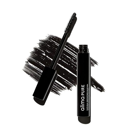 Alima Pure | Natural Definition Mascara | With Jojoba Oil and Beeswax | Eye Makeup | Black Mascara | Mineral Makeup | Black, .28 oz/ 8 g