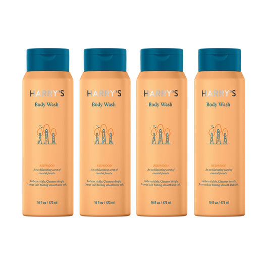 Harry's Body Wash for Men, Redwood, 16 Fl Oz (Pack of 4) - Packaging May Vary Beauty & Personal Care Harry's