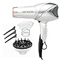 REVLON Infrared Hair Dryer with Diffuser & Concentrator - Ionic Ceramic Blow Dryer for Frizz Control, Shine, Soft Hair & Moisture Protection - 1875W