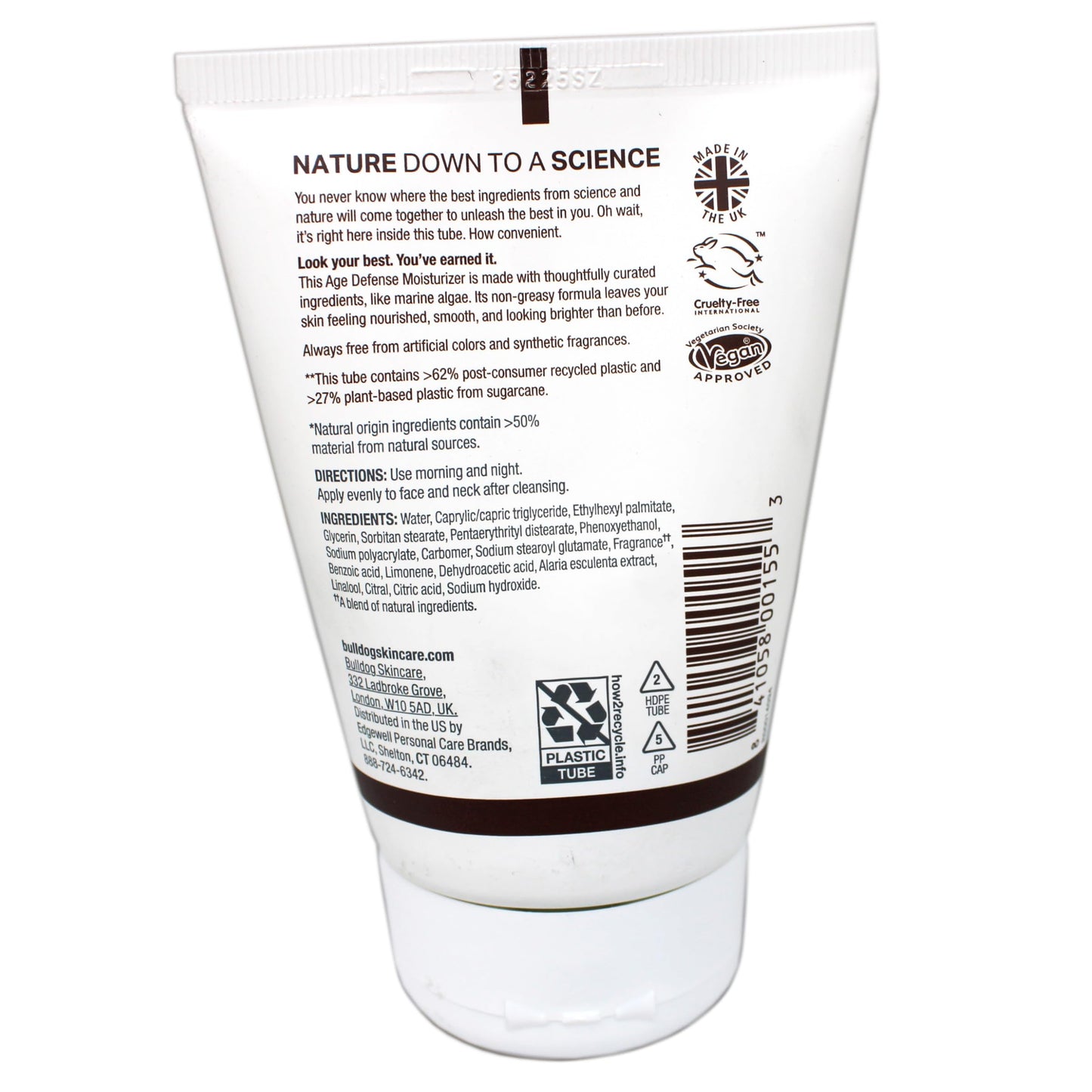 Bulldog Mens Skincare and Grooming Age Defense Moisturizer, 3.3 Ounce, 2 Count (Pack of 1)