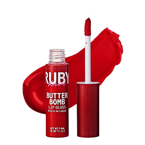 Ruby Kisses Butter Bomb Lip Gloss, High-Shine Non-Sticky Hydrating Plumping