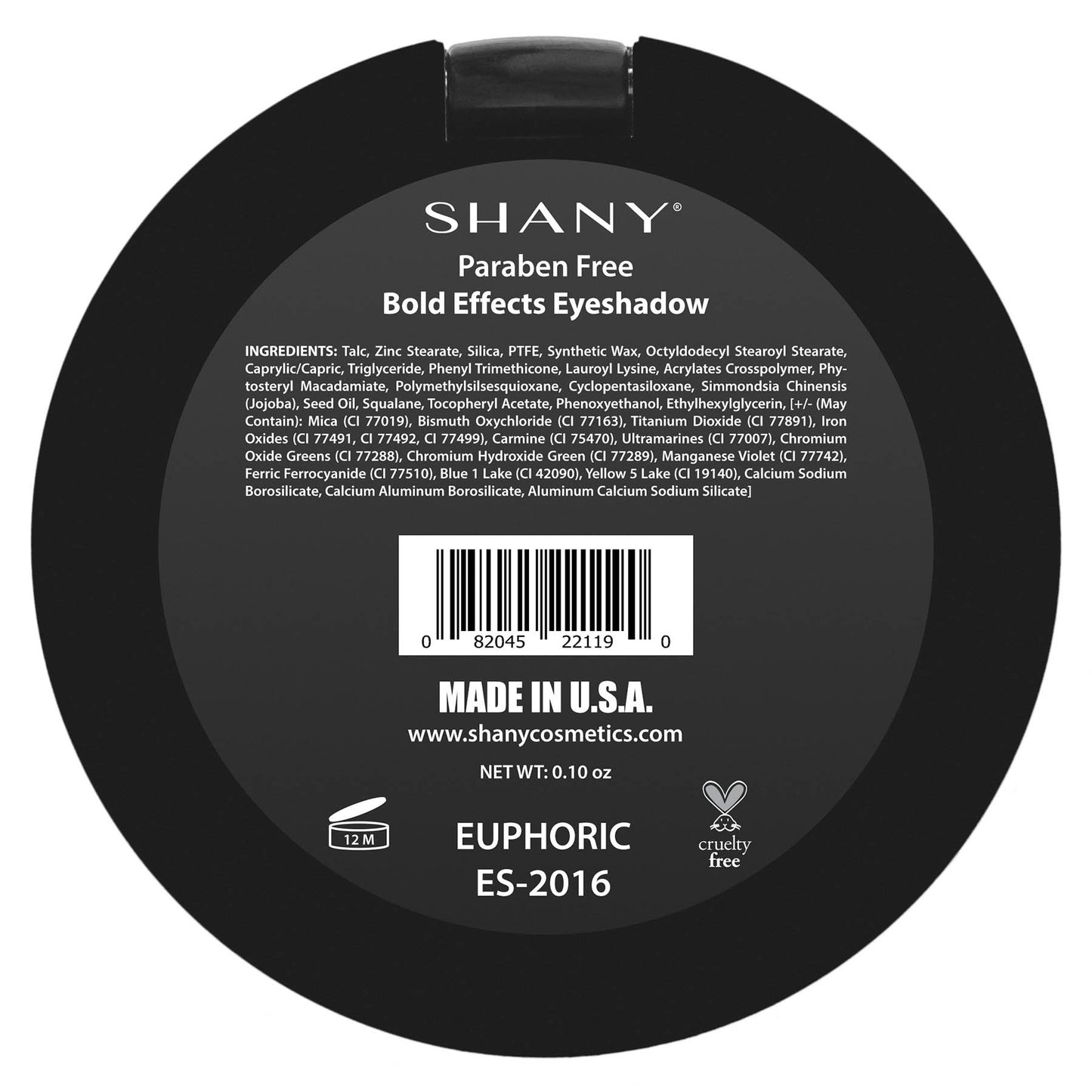 SHANY Bold Effect Eye Shadow - Paraben Free - EUPHORIC