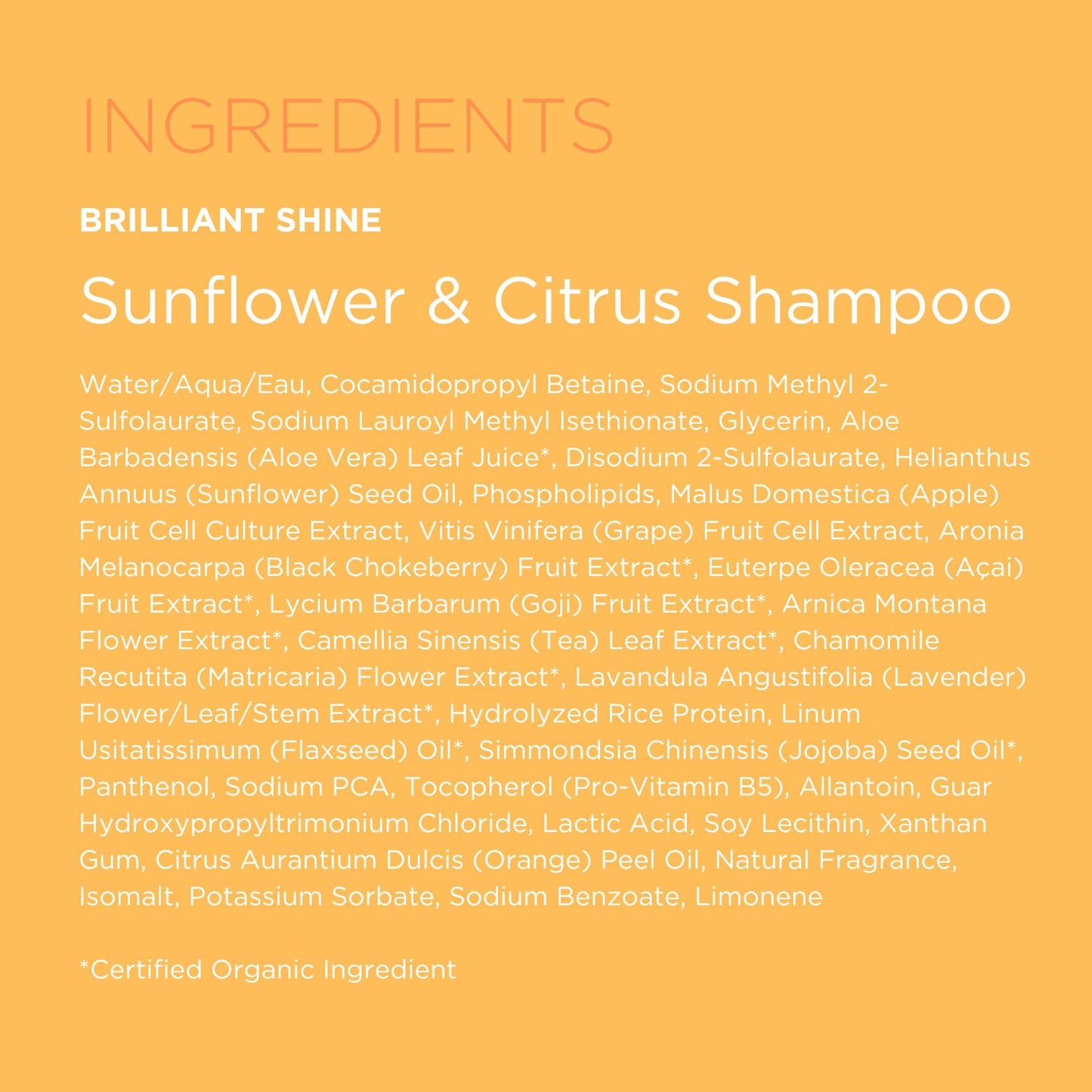 Andalou Naturals Sunflower and Citrus Brilliant Shine Shampoo, 11.5 Ounce