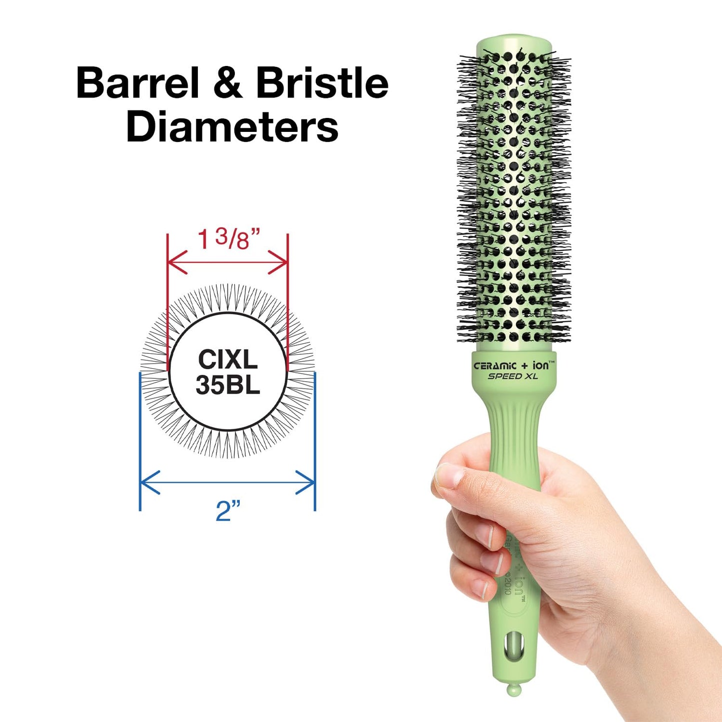 Olivia Garden Ceramic + Ion Speed XL - Extra-Long Round Thermal Hair Brush - Not Electrical - Professional Blowout Brush for Normal to Thick Hair - 4 Beauty and Personal Care Olivia Garden