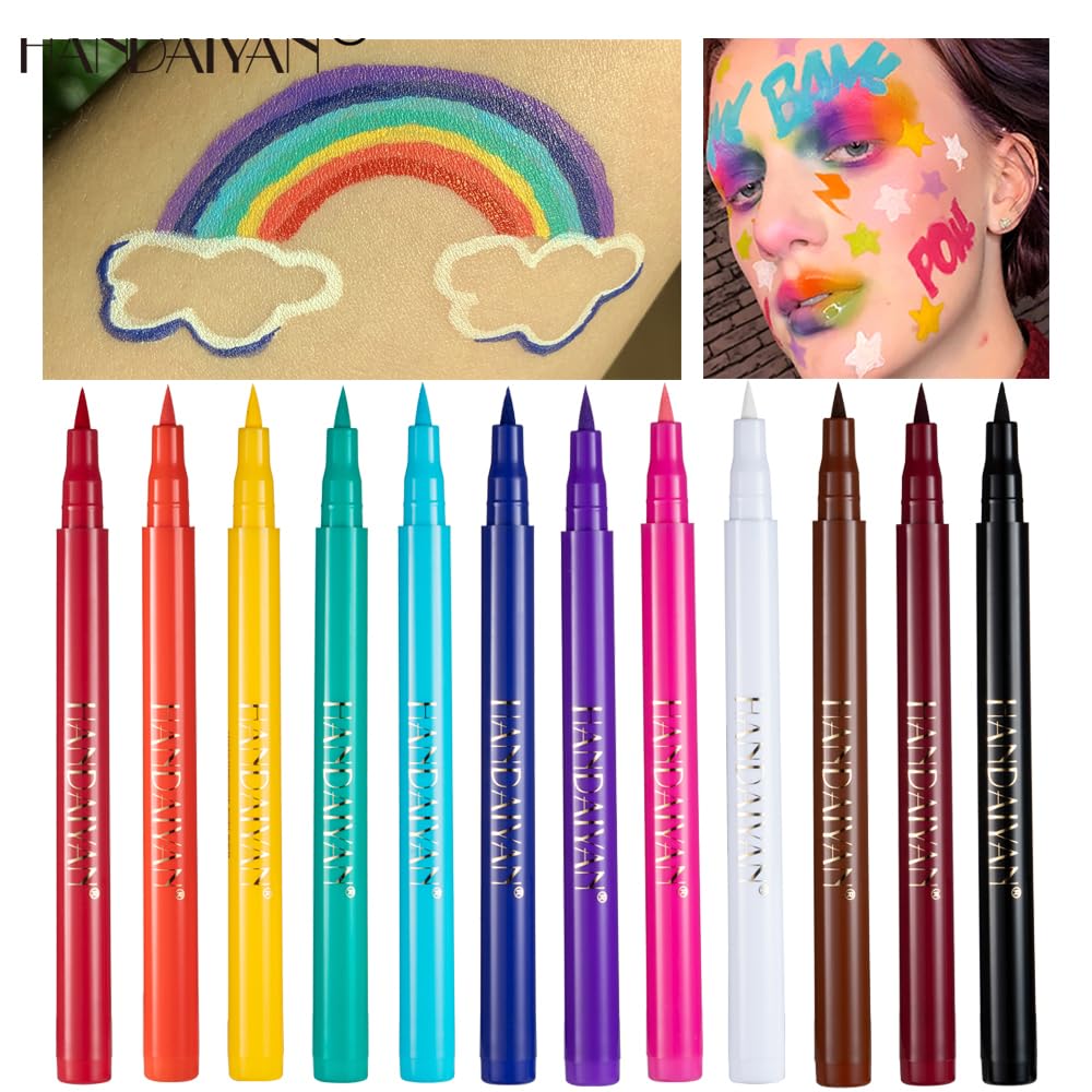 BestLand 12 Colors Matte Liquid Eyeliner Set Rainbow Colorful Neon Eyeliner Pencil Pigmented Waterproof Smudgeproof Long Lasting Gel Eye Liner Beauty and Personal Care BestLand