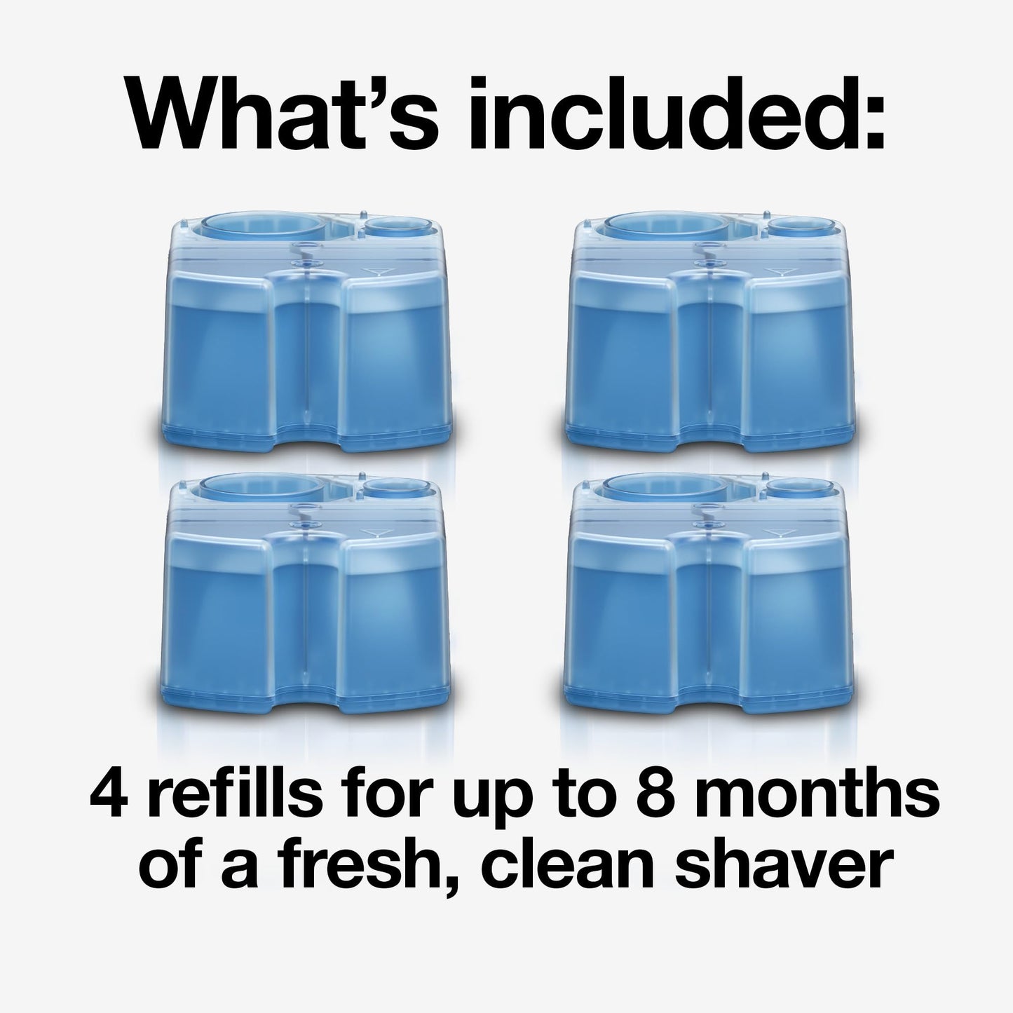 Braun Clean & Renew Refill Cartridges CCR, Replacement Shaver Cleaner Liquid Solution for Clean&Charge System, Pack of 4 Beauty and Personal Care Braun