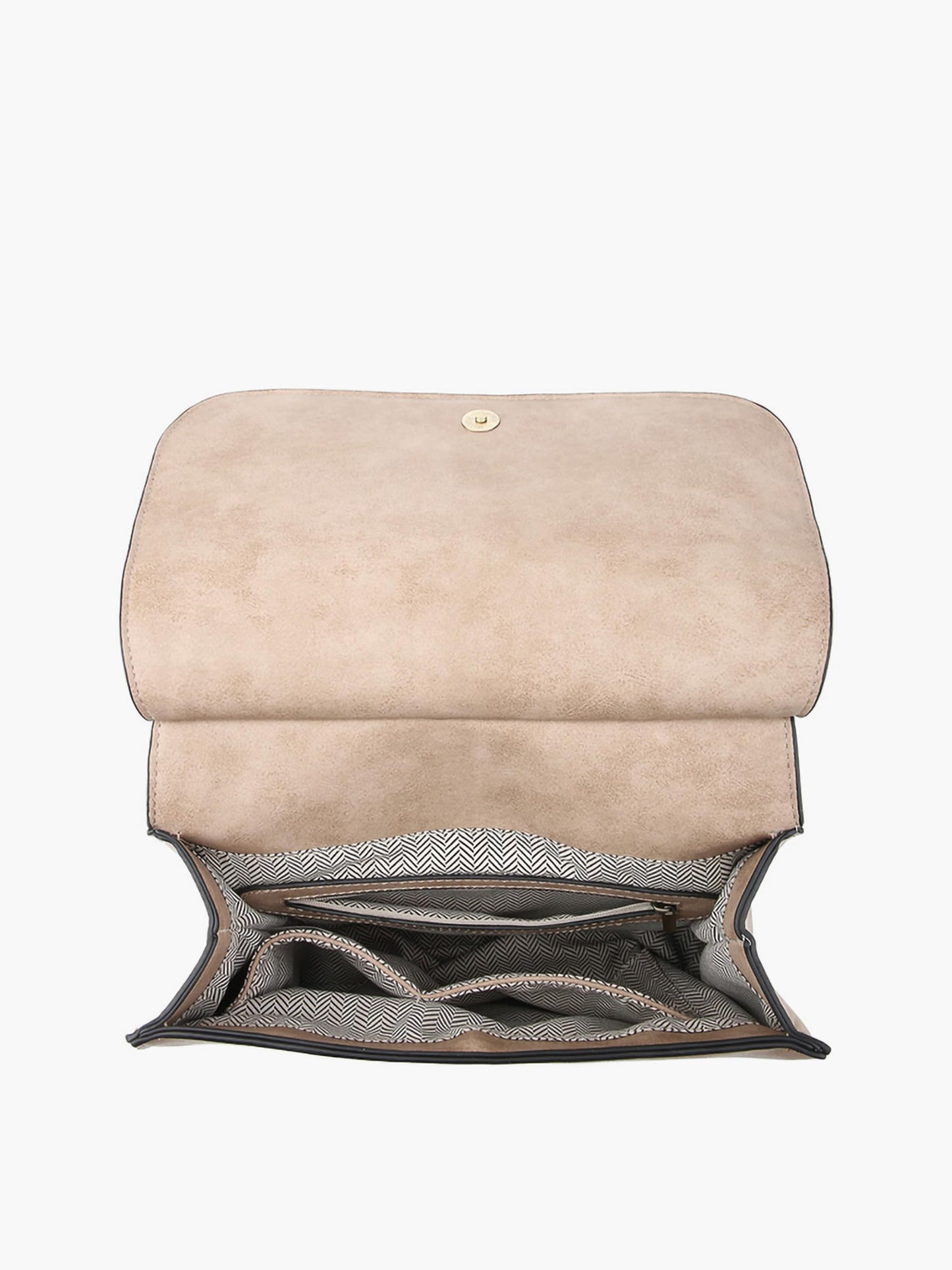 JEN & CO. M1970-BK.BK Bailey Studded Fringe Tassel Guitar Strap, Vegan Leather Crossbody Handbag Purse, Black/White