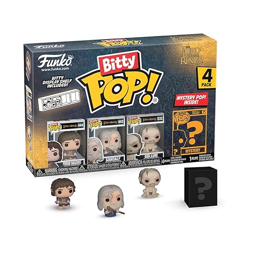 Funko Bitty POP! Lord of The Rings - Frodo, 4-Pack and A Surprise Mystery Mini Figure - 0.9 Inch (2.2 Cm) - Lord of The Rings Collectable - Stackable…