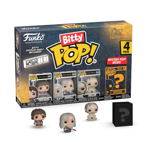 Funko Bitty POP! Lord of The Rings - Frodo, 4-Pack and A Surprise Mystery Mini Figure - 0.9 Inch (2.2 Cm) - Lord of The Rings Collectable - Stackable…