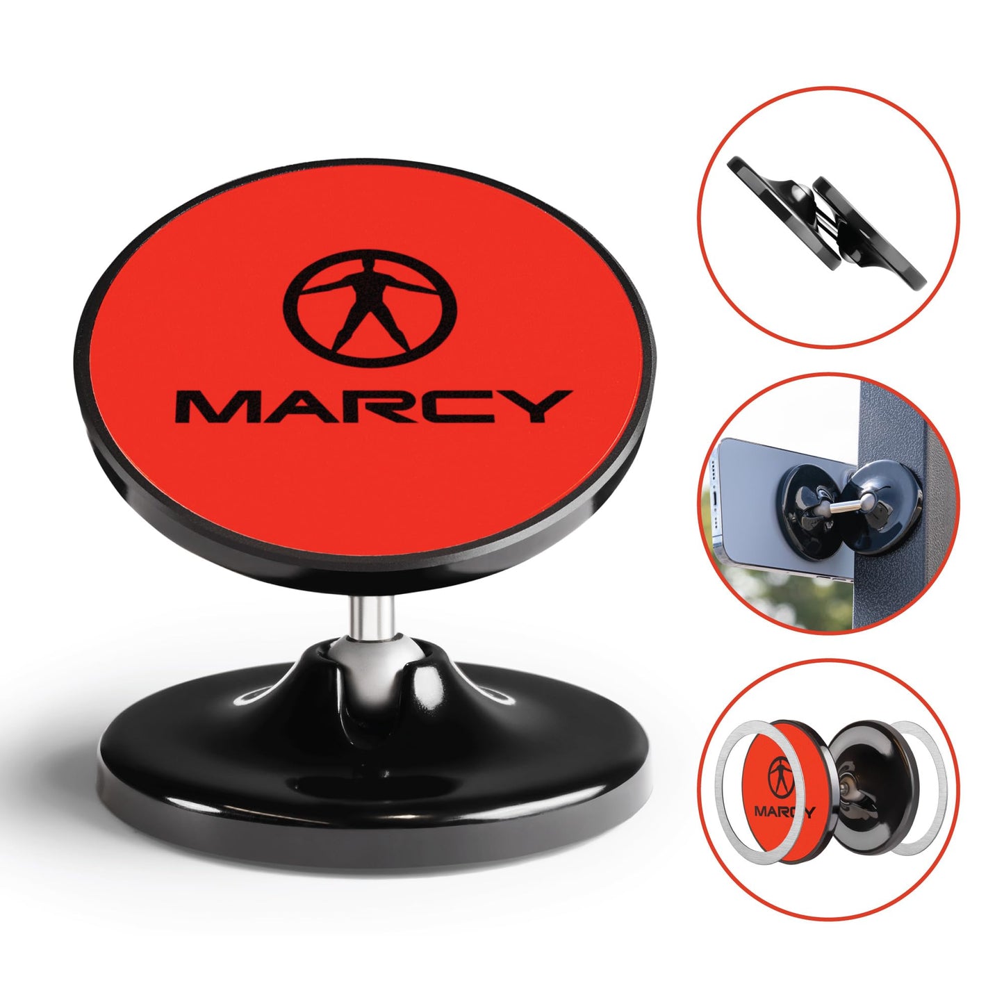 MARCY Magnetic Phone Mount w/Dual Rotating Magnetic Heads for Gym, Selfies, and More MAGMT-8277