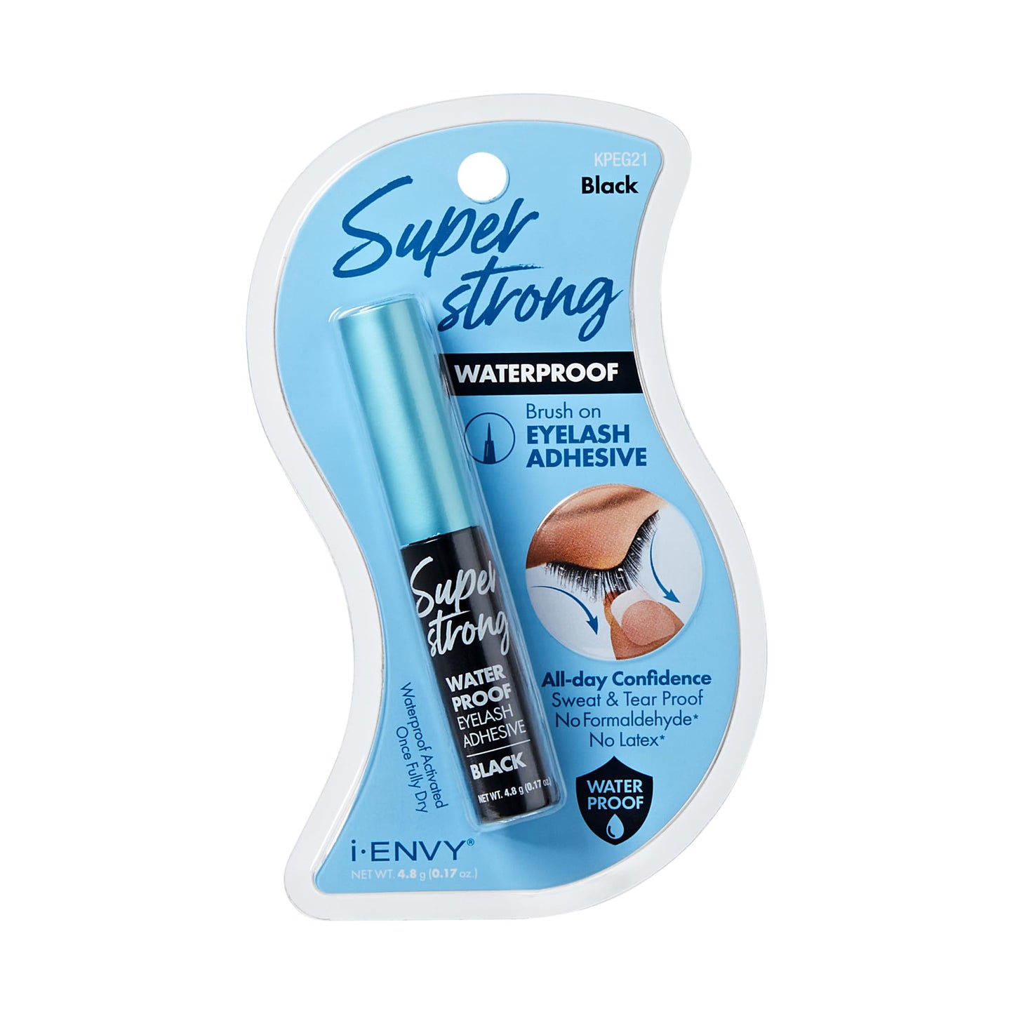 i-ENVY Super Strong Waterproof Black Eyelash Adhesive, Long Lasting Sweat & Tear Proof Lash Glue for Eyelash Extensions, All Day Hold Durable Brush-On Beauty and Personal Care iENVY Default Title
