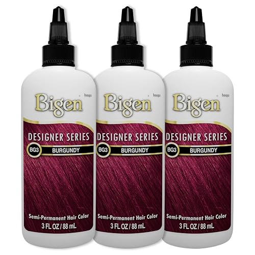 Bigen Semi-Permanent Haircolor #Bg3 Burgundy 3 Ounce (88ml) (3 Pack)