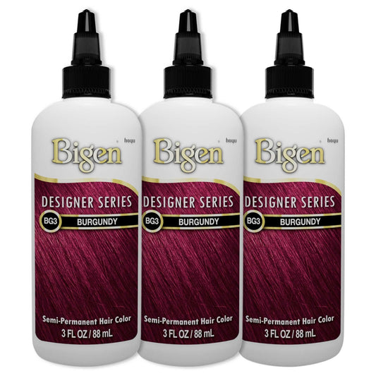 Bigen Semi-Permanent Haircolor #Bg3 Burgundy 3 Ounce (88ml) (3 Pack)