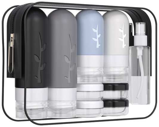 Vinofes 16 Pack Travel Size Toiletries Kits - Leak Proof TSA Approved Travel Bottles for Toiletries Essential - BPA Free Travel Containers