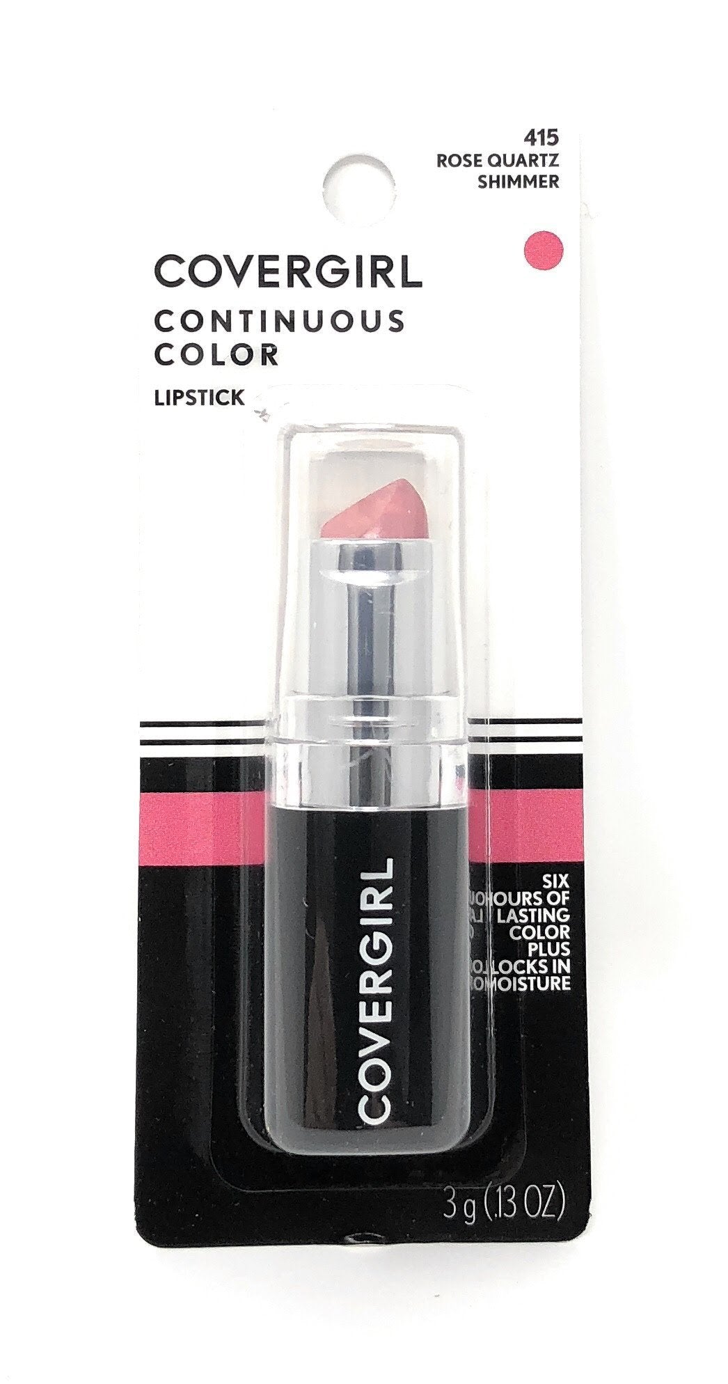 CoverGirl Continuous Color Lipstick, Rose Quartz 415, 0.13-Ounce Bottles (Pack of 2)
