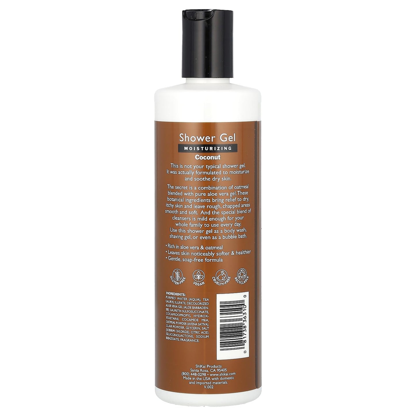 SHIKAI SHOWER GEL COCONUT 12OZ