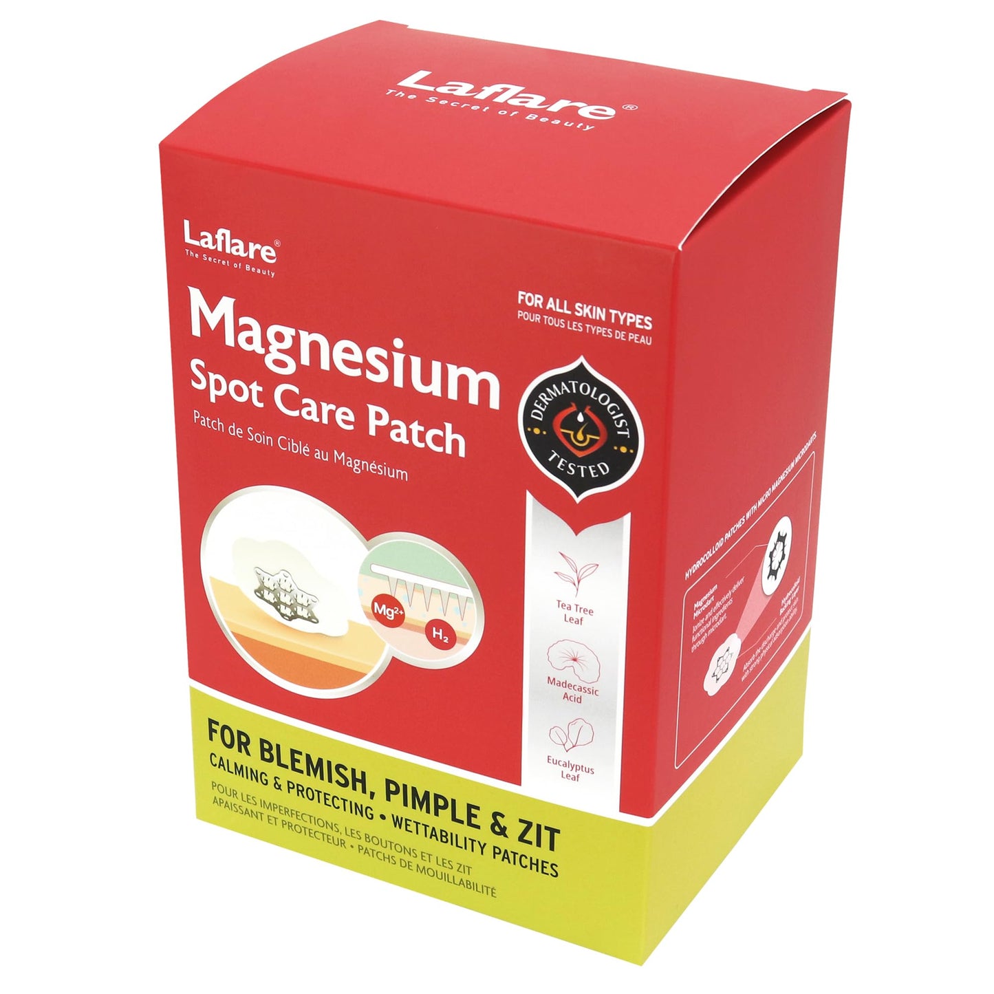 Laflare FreeGo Magnesium Pimple Patches for Face. Blemish.Zit & Dark Spots from Post-Blemish, Pimple .Zit. Self Dissolving,Hydrocolloid, Tee Tree oil