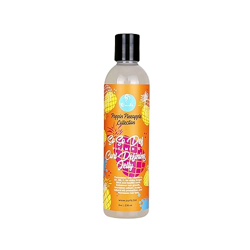 Curls Poppin Pineapple So So Def Vitamin C Defining Jelly - Shinier, Longer, Thicker, Healthier Hair - Hydrating and Frizz Free - All Curly Hair Types