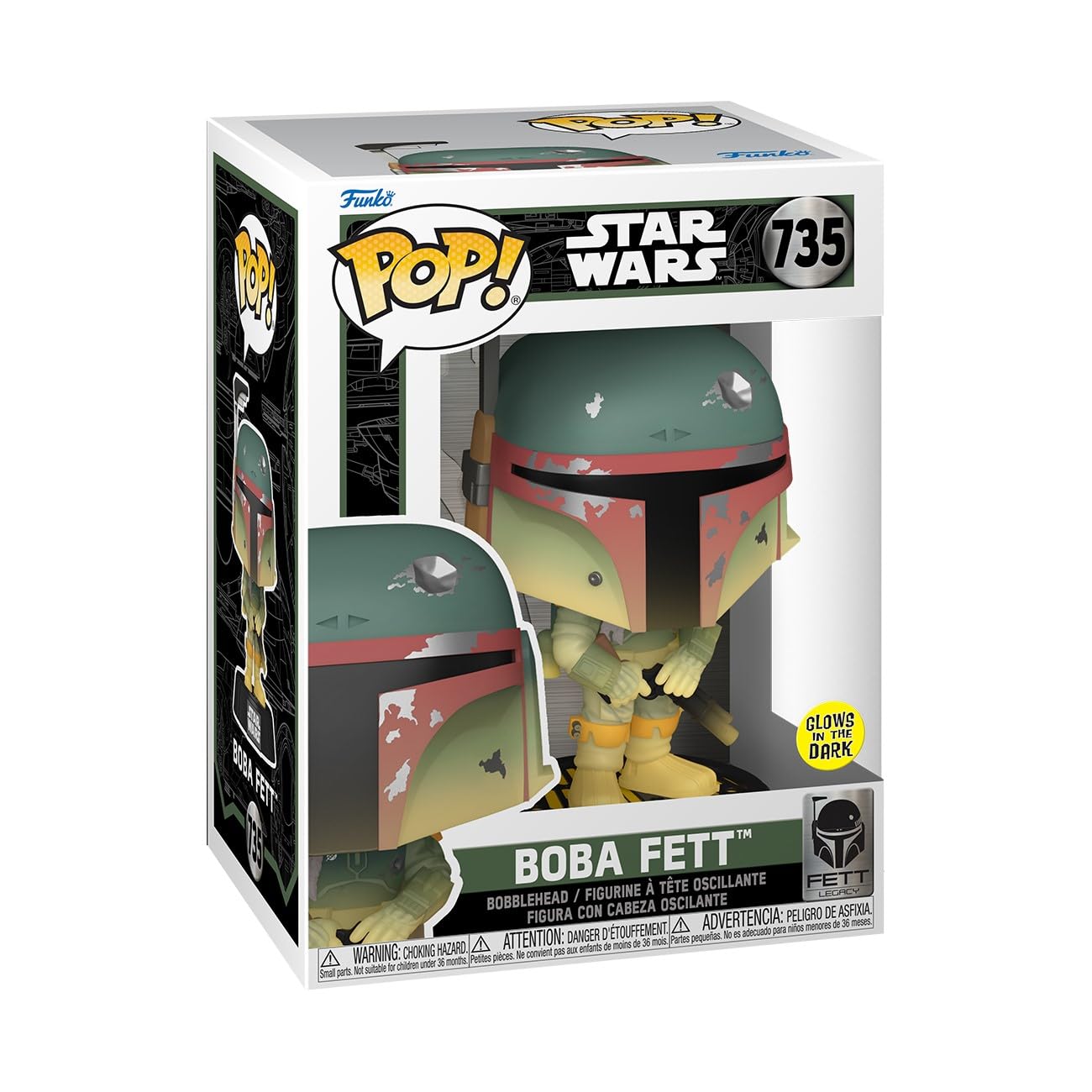 Funko POP! Star Wars: Boba Fett - Glow in The Dark - Collectable Vinyl Figure - Gift Idea - Official Merchandise - for Kids & Adults - Movies Fans…
