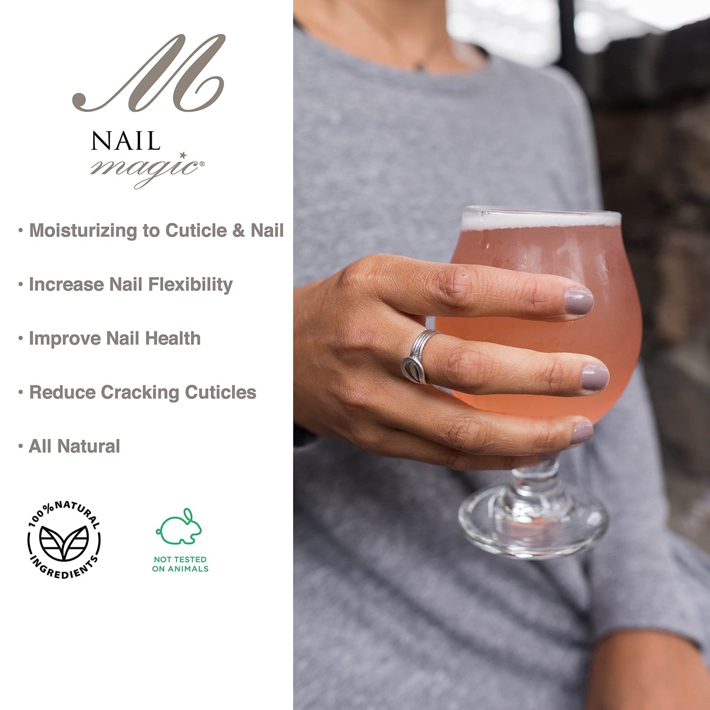 Nail Magic - OIL, Cuticle Oil, Vanilla Almond, 0.5 fluid ounces, Aids in the repair of Cracked Cuticles, Peeling, Brittle Natural Fingernails, 60