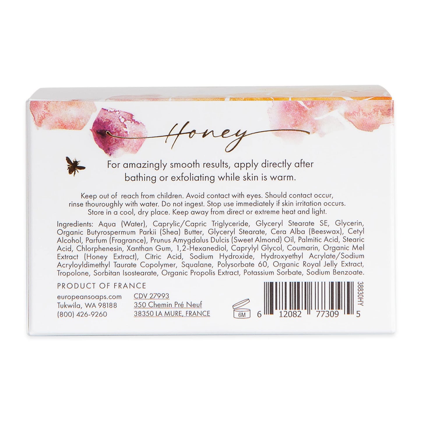 Pre de Provence Honey Collection Deeply Nourishing Body Butter, 6.7 Fl Oz