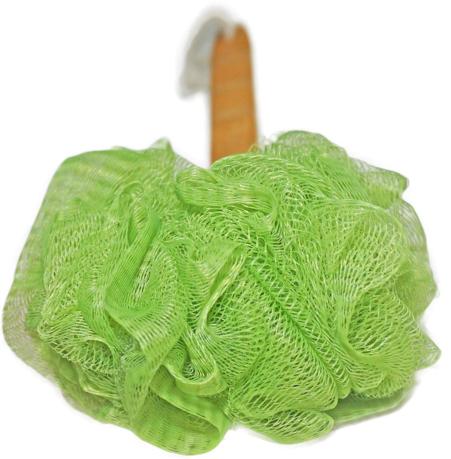 Shower Loofah Body & Back Scrubber - Exfoliating Loofah Bath Brush On a Stick - with Long Wooden Handle Back Brush for Men & Women - Easy Reach Body