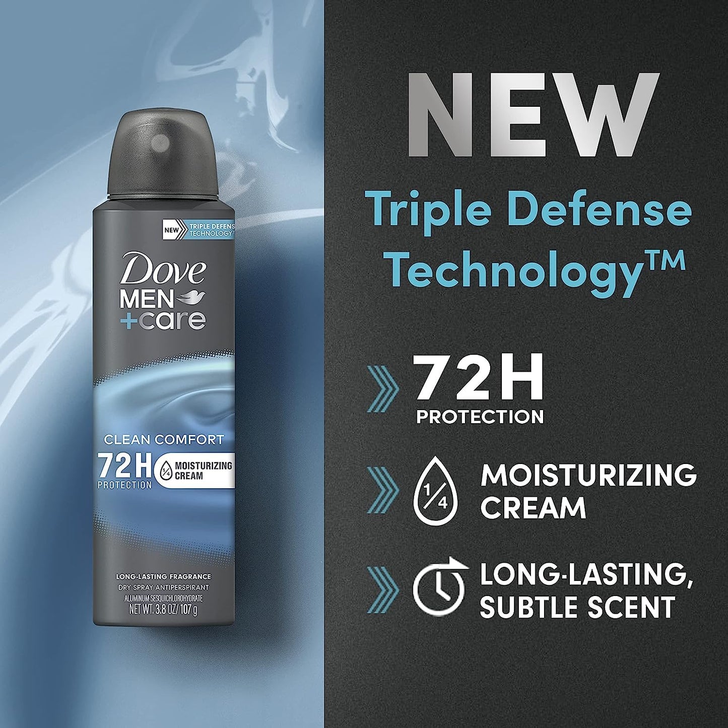 Dove Men + Care Dry Spray Antiperspirant, Cool Fresh 3.80 oz (Pack of 3) Beauty and Personal Care DOVE MEN + CARE
