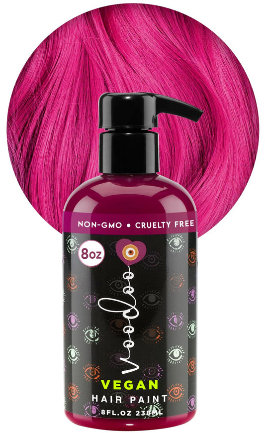MOEHAIR Semi-Permanent Hair Color | Magenta Hair Dye 8 Oz | Voodoo Highest Love Magenta Hair Color | Temporary Hair Dye for Dark Hair | No Ammonia