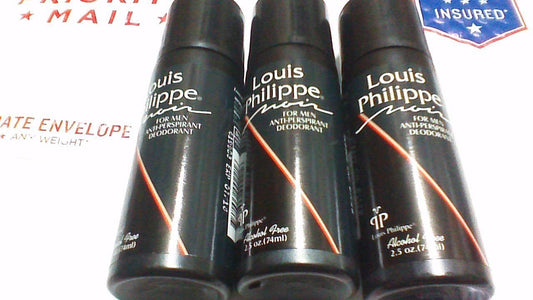 3 Louis Philippe For men Anti-perspirant Deodorant Noir Scent 2.5 OZ NEW Roll On Beauty and Personal Care LOUIS PHILIPPE