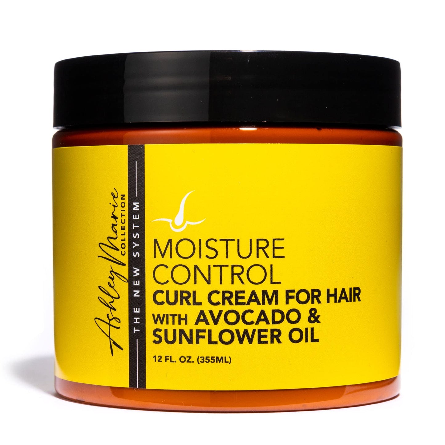 The Hair Diagram - Ashley Marie Moisture Control Curl Cream with Avocado & Sunflower Oil - Natural Ingredients - Anti Frizz Curly Hair Styling Cream