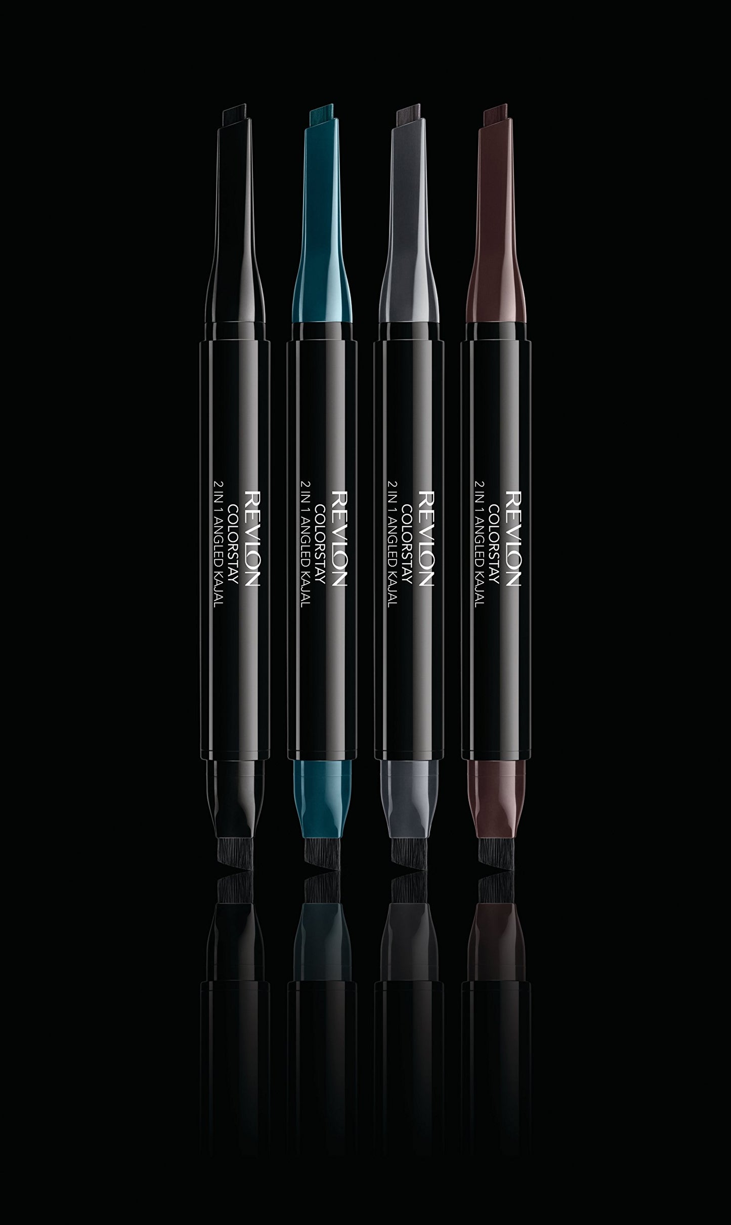 Revlon ColorStay 2-in-1 Angled Kajal Eyeliner, Waterproof Eye Makeup with Smudge Brush for Smokey Eyes, Evergreen (103), 0.01 oz