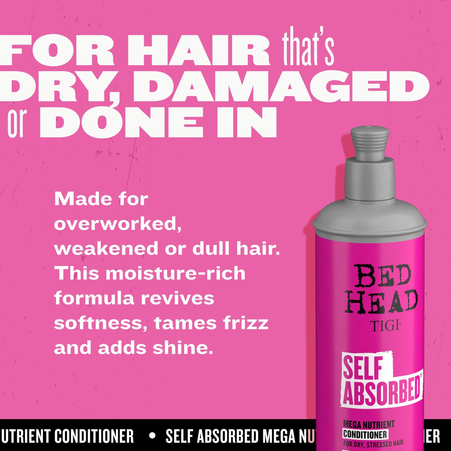Bed Head by TIGI Frizz Control Shampoo and Conditioner Set for Dry Hair, Self Absorbed Nourishing Hair Care to Visibly Repair and Strengthen Hair From