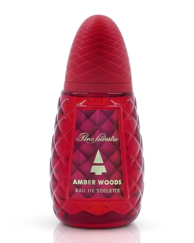 Amber Woods by Pino Silvestre - Perfume for Men - Aromatic, Woody, Spicy Scent - Blended with Lemon, Lavender, Patchouli, and Sandalwood - for Bold