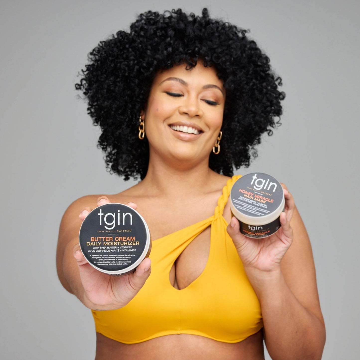 tgin Butter Cream Daily Moisturizer and Honey Miracle Hair Mask Duo for Curly, Coily and Wavy Hair, Rich Moisture and Deep Conditioning for Dry Hair