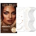Artlunar 12Pcs Face Glitter Makeup Patches, Glitter Makeup Accessories for Women & Girls, Perfect for Music Festivals, Easter, Concerts, Parties