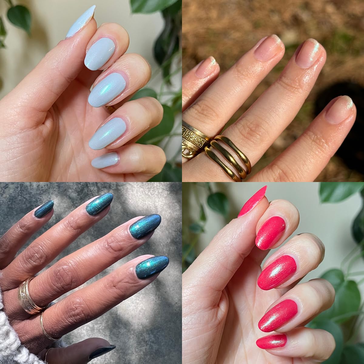Olive & June Long Lasting Nail Polish Top Coat - Mermaid Effect | Gel-Like Finish No Lamp Needed | Lasts up to 10 days | Salon-Quality Home | Vegan Beauty & Personal Care Olive & June