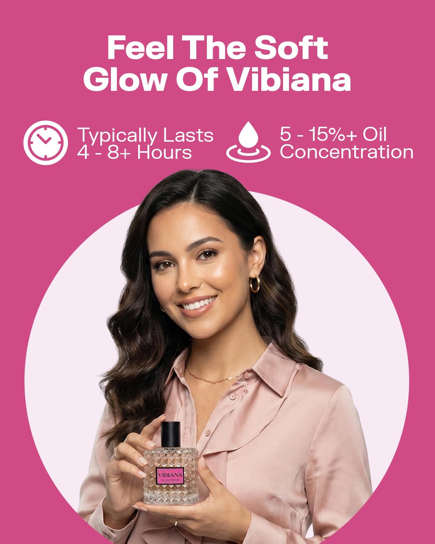 PB ParfumsBelcam Vibiana Eau de Parfum for Women - Warm Floral-Woody Perfume with Black Currant, Jasmine Tea & Bourbon Vanilla - Sweet Modern Fragrance Spray, Signature Everyday Scent, 3.4 Fl Oz