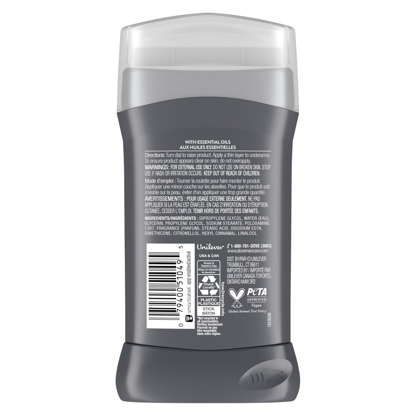 Dove Men+Care Aluminum-Free Deodorant Moon Oasis 4 Count for a Long-Lasting Scent, with 72H Odor Protection, 3.0 oz Beauty and Personal Care DOVE MEN + CARE