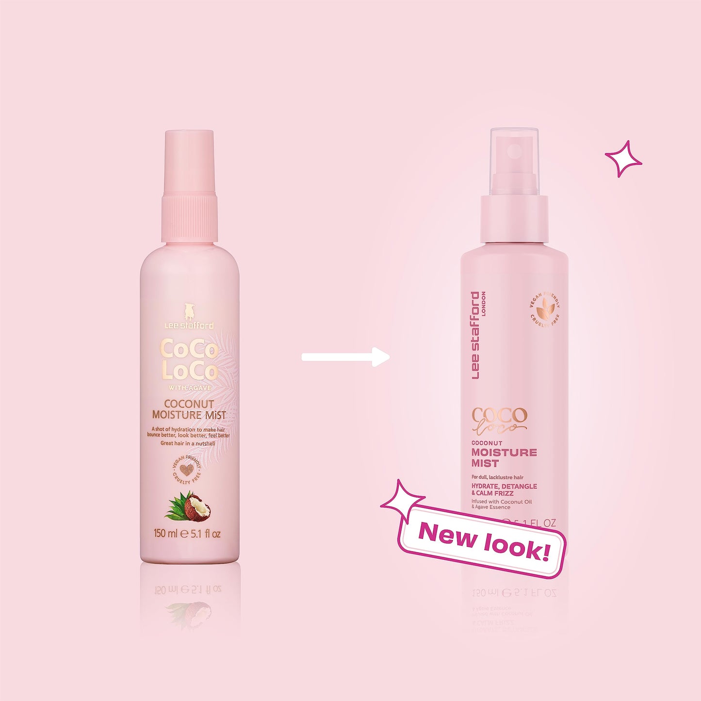 Lee Stafford Leave In Detangler Spray | Coco Loco Collection - Leave-In Conditioning Treatment Mist for Maximum Moisture, Hydrated, Detangles