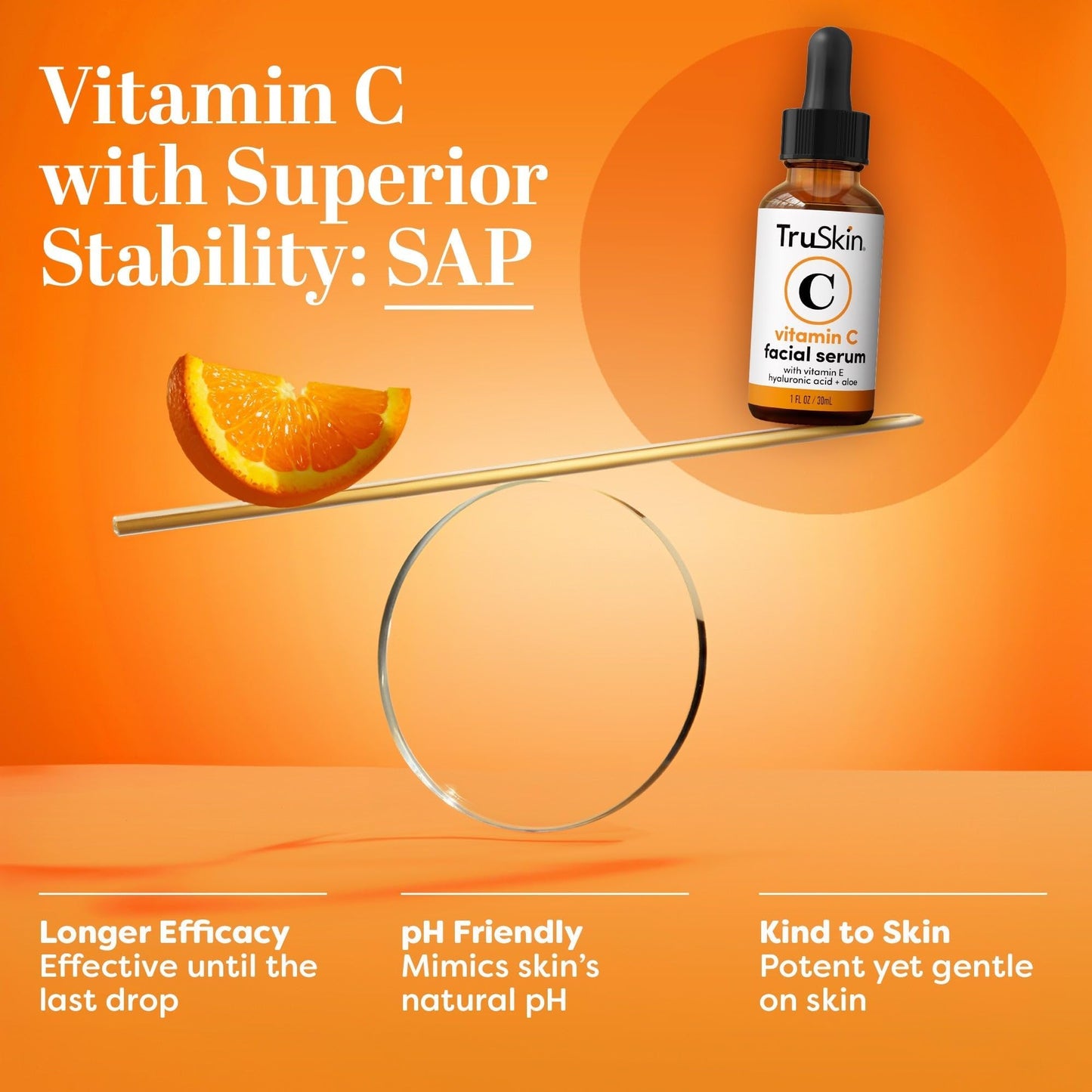 TruSkin Vitamin C Serum for Face - Anti Aging Face Serum with Hyaluronic Acid & Vitamin E - Brightening Formula for Improving Appearance of Dark Beauty and Personal Care TruSkin