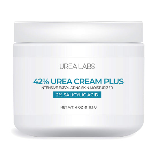 UREA LABS 42% Urea Cream + 2% Salicylic Acid 4oz – Maximum Strength Foot & Skin Repair, Deep Exfoliation & Hydration for Cracked Heels