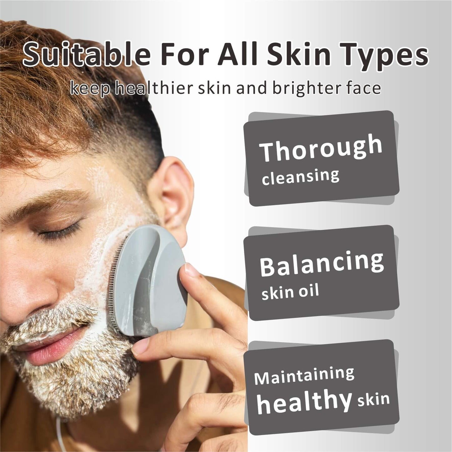 HIEERBUS Silicone Face Scrubber,2 Pack Face Scrubber for Women Men, Manual Face Exfoliator Brushes Scrubber,Facial Cleansing Brush for Exfoliating