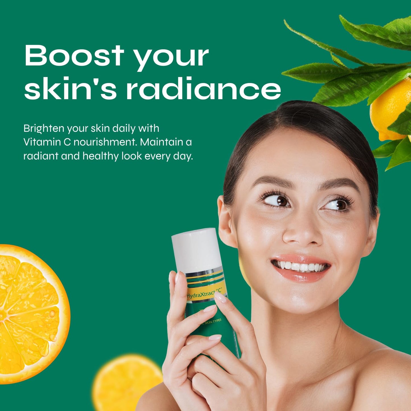 Dinur Cosmetics HydraXtract Vitamin C Moisturizer Decreases Aging Pump Up the Skin Improves Skin Smoothness & Firmness 1.7 oz. 50 ml