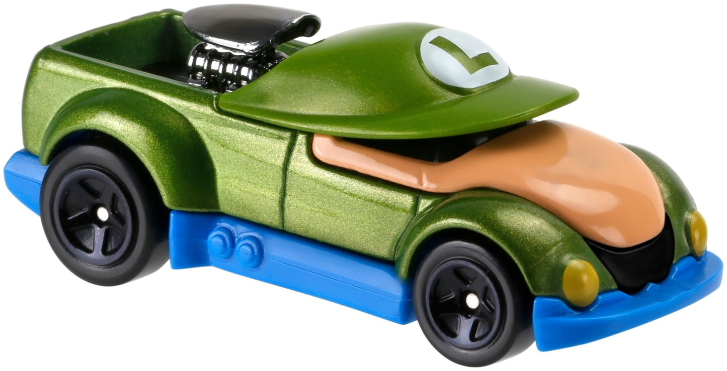 Hot Wheels Super Mario Character Cars Luigi Vehicle 2/7