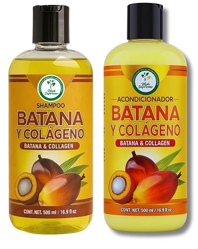 Batana Oil Shampoo with Collagen, Rosemary & Aloe Vera & Conditioner Combo - 16.9 fl oz Each - Nourishing & Moisturizing Combo - Salt-Free
