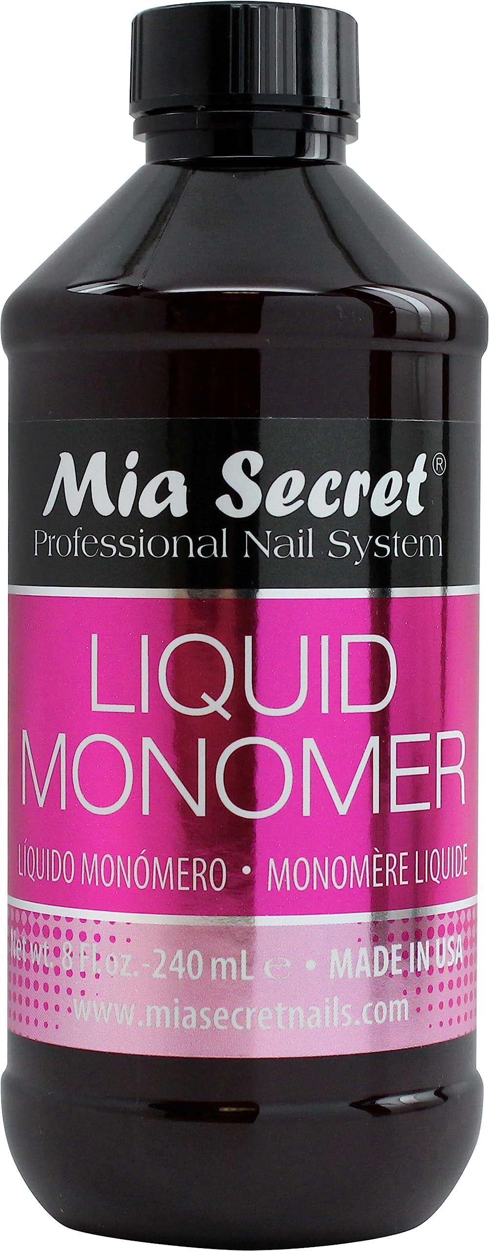 Mia Secret 8 oz / 240ml LIQUID MONOMER PROFESSIONAL ACRYLIC NAIL SYSTEM Beauty & Personal Care Mia Secret