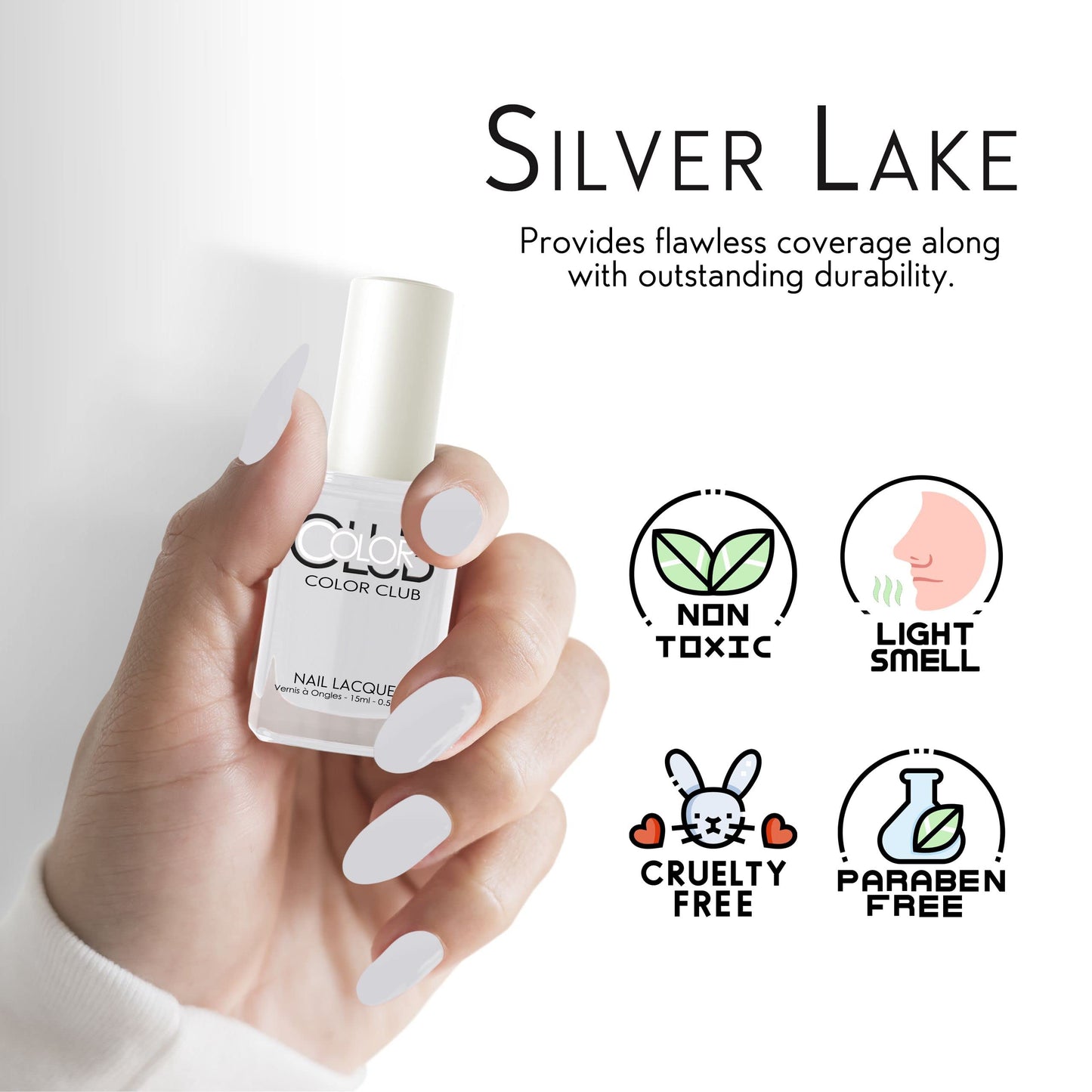 Color Club Silver Lake Color Club Nail Lacquer .5 Fl Ounce - 15 Ml, 0.5 fluid_ounces