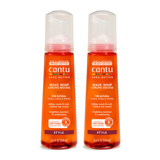 Cantu Wave Whip Curling Mousse for Natural Hair with Pure Shea Butter, 8.4 fl oz (Pack of 2) Beauty & Personal Care Cantu